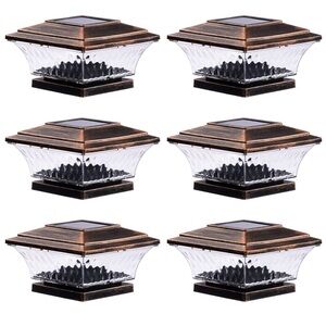 Copper Solar Post Cap Lights